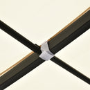 Outsunny 4 x 3M Wall Mounted Awning Free Stand Canopy Shade Porch Pergola Cream