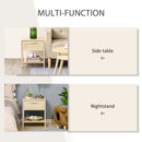 HOMCOM Nightstand Bedside Table End Table Storage Organizer W/ Drawer Shelf