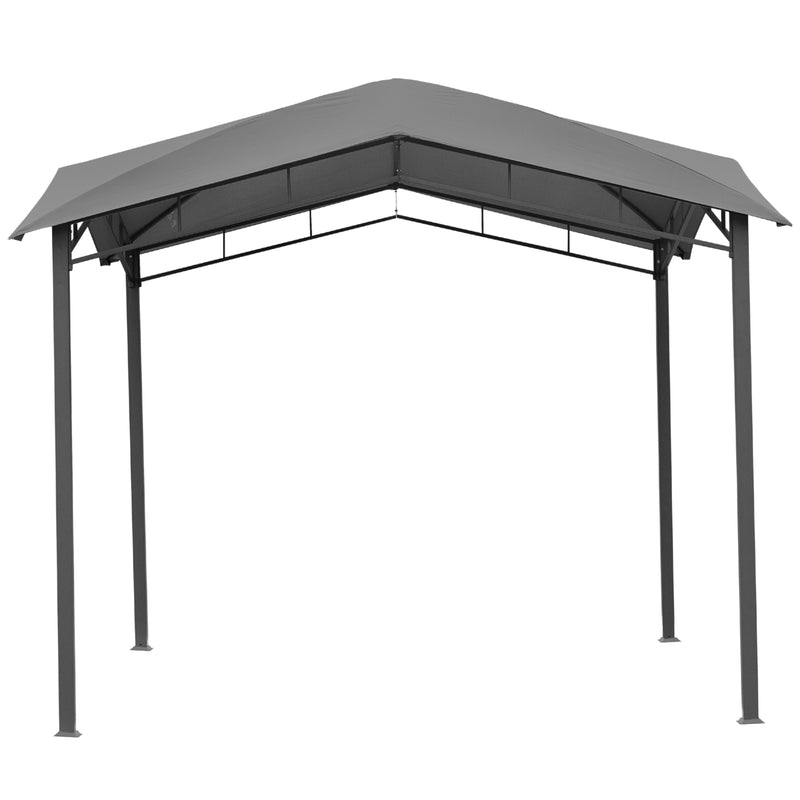 Outsunny 3x3(m) Outdoor Patio Gazebo Pavilion Canopy Tent Steel Frame Grey