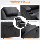HOMCOM 8-Point Massage Recliner Chair Sofa Rocking Swivel W/ Remote Control