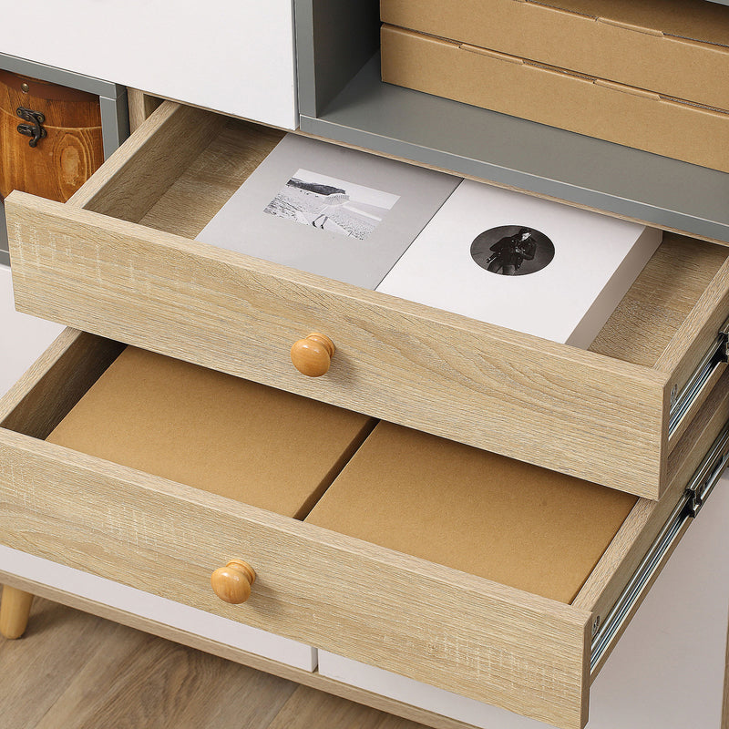 HOMCOM Modern Sideboard, Storage Cabinet, Free Standing Accent Cupboard