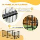 PawHut Heavy Duty 6 Panel Pet Playpen for Small Dogs, 82.5-150 x 61cm