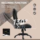 Vinsetto Office Chair w/ Heating Massage Points Relaxing Reclining Black