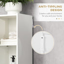 kleankin 5-Tier Modern Tall Bathroom Cabinet with Adjustable Shelves White