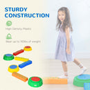 Outsunny Eight-Piece Kids Stepping Stones w/ Non-Slip Surface & Bottom, for Kids