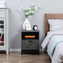 HOMCOM Bedside Table, Sofa Side Table W/ Drawer and Shelf Living Room, Bedroom