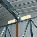 Outsunny 6.5x5.2ft Garden Shed Wood Effect Tool Storage Sliding Door Wood Grain