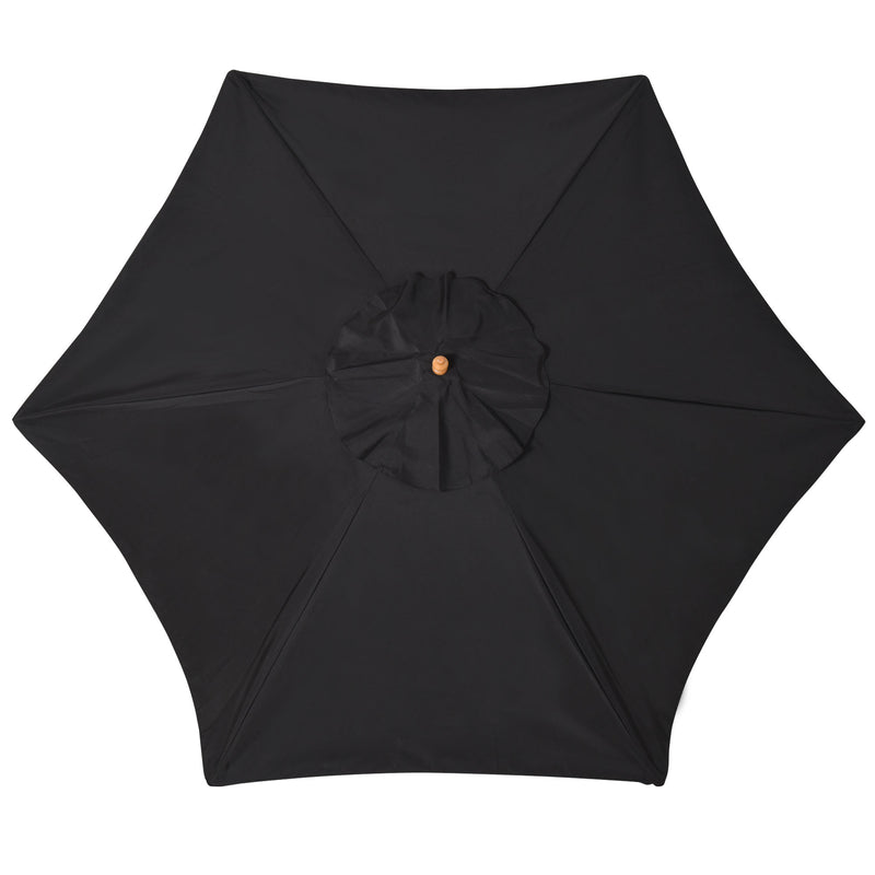 Outsunny 2.5m Wood Garden Parasol Sun Shade Patio Outdoor Wooden Umbrella Canopy