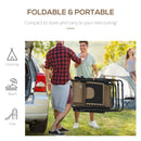 Outsunny Zero Gravity Lounger Chair, Folding Camping Reclining Chair, Brown