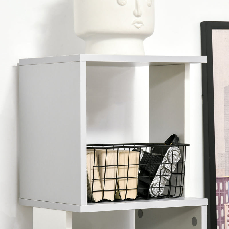 HOMCOM 5-Tier Bookshelf Freestanding Bookcase Storage Shelves Study, Light Grey