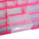 DURHAND 39 Drawers Parts Organiser Wall Mount Tools Storage Cabinet Clear