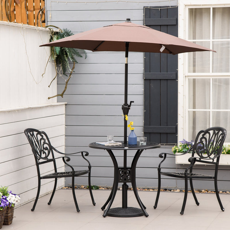 Outsunny Garden Dining Table - Black