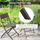 Outsunny 3PC Rattan Bistro Set Folding Rattan Chair Coffee Table Garden Outdoor