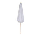 Outsunny 3m Fir Wooden Garden Parasol Sun Shade Outdoor Umbrella Canopy Cream