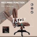 Vinsetto Office Chair w/ Heating Massage Points Relaxing Reclining Brown