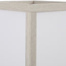 HOMCOM Floor Lamp Reading Lamp with 3-Tier Storage Shelf for Home Office Oak