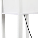 HOMCOM Floor Lamp Reading Lamp with 3-Tier Storage Shelf for Home Office White