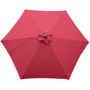 Outsunny 2.8m Patio Umbrella Parasol Outdoor Table Umbrella 6 Ribs Wine Red