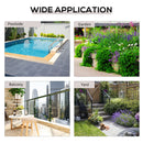 Outsunny Folding Square Rattan Coffee Table w/ Steel Frame Bistro Garden Brown