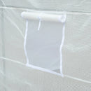 Outsunny Large Walk-in Greenhouse Poly Tunnel Galvanised Garden Plants Grow Tent