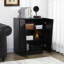 HOMCOM High Gloss Storage Cabinet for Bedroom Living Room Dining Room Black