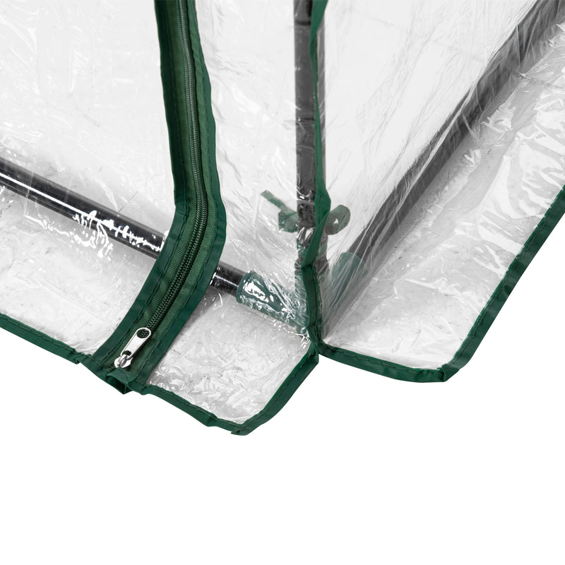 Outsunny 100 x 50 x 150cm Greenhouse w/ Zipper Roll-up Door Outdoor Transparent
