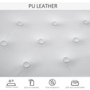 HOMCOM Classic Piano Bench Padded Seat Makeup Stool Solid Wood Wooden White