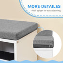 HOMCOM  2 Tier Bookcase w/ Removable Cushions Storage Cabinet for Living Room