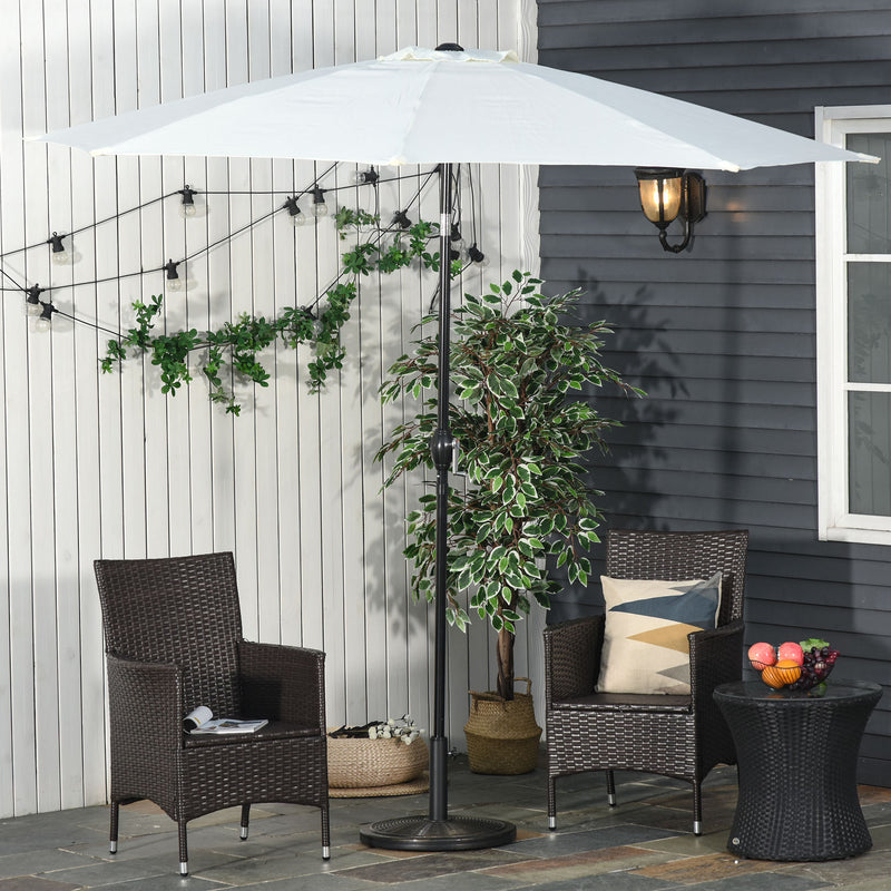 Outsunny Cantilever Offset Umbrella Base Cement Parasol Stand, Black
