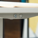 HOMCOM Mobile Laptop Table, End Table with Wheels Height Adjustable, White