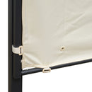 Outsunny Patio Metal Gazebo Door Window Awning Wall Mount Outdoor Shelter