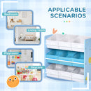 ZONEKIZ Storage Unit W/9 Removable Storage Baskets for Nursery Playroom - Blue