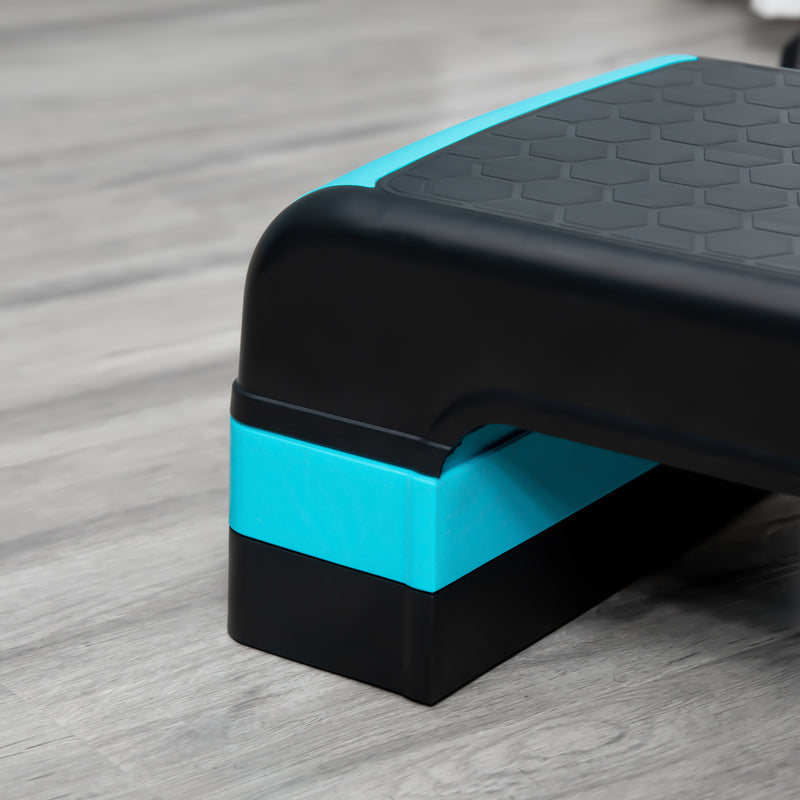 HOMCOM Aerobic Step Three-Level Adjustable Exercise Stepper for Home, Office
