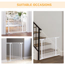 Pressure Fit Safety Gate for Doors, Dog Gate w/ Auto Close, 75-103 cm - White