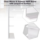 kleankin Bathroom Mirror Wall Mount Vanity Mirror with 3 Storage Shelves, White