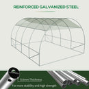Outsunny 4 x 3M Walk-in Garden Polytunnel Greenhouse Galvanised Steel W/ Door