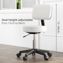 HOMCOM Adjustable Swivel Salon Chair Padded Seat Back 5 Wheels White