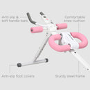 SPORTNOW Foldable Ab Machine, Abs Trainer with Adjustable Height, LCD Monitor