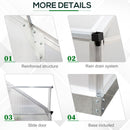 Outsunny 8.3FT X 4FT Walk-In Garden Greenhouse Aluminum Frame Polycarbonate