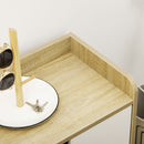 HOMCOM Shoe Cabinet Shoe Storage Organizer with Five Open Shelves, Natural