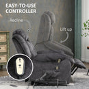 HOMCOM Power Lift Recliner Sofa Chair for Elderly with Remote and Side Pockets