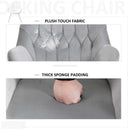 HOMCOM Modern Rocking Armchair with Foam Padding Metal Frame Home Office Grey