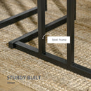 HOMCOM Dining Table Set, Concrete Effect  Table and Chairs for 4 People, Grey