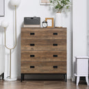 HOMCOM Chest of Drawers, 4 Drawer Unit Storage Chest Bedroom Living Room
