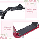 HOMCOM Push Scooter Teen Kids Stunt Bike Ride On with 12" EVA Tyres, Red