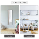 HOMCOM Full Length Mirror Dressing Mirror Wall-Mounted for Bedroom Black