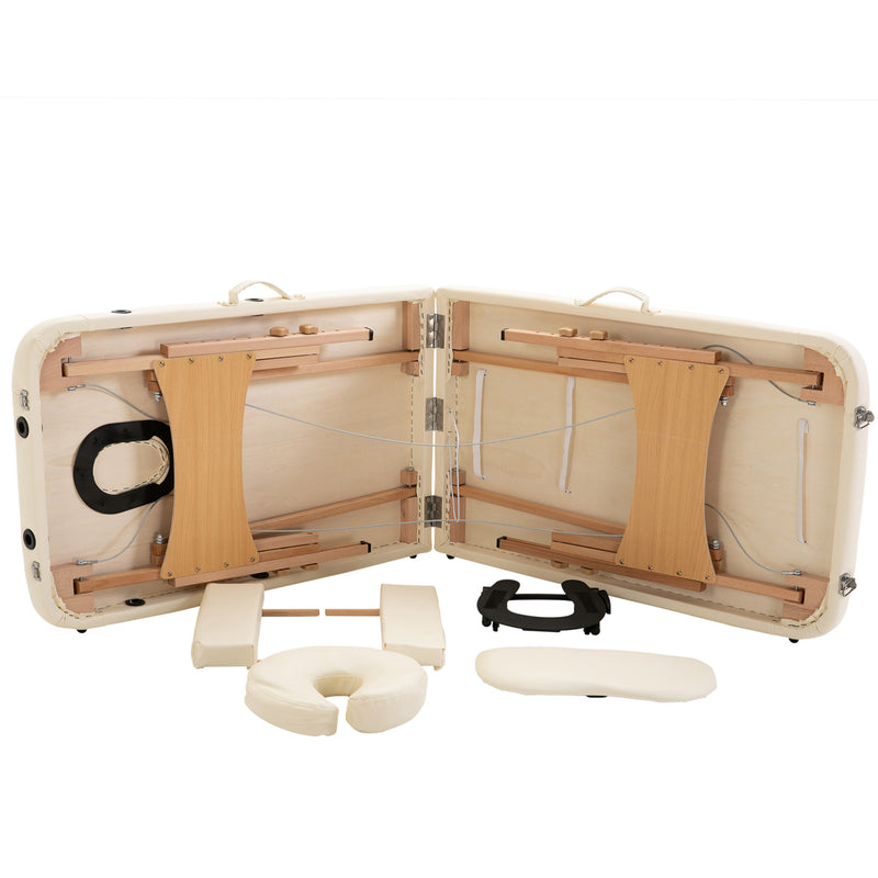HOMCOM Salon Portable Folding Massage Table Bed Tattoo Therapy  Couch 2 Section