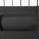 Outsunny Foldable Garden Recliner Chair Set of 2 w/ Footstool & Headrest, Black