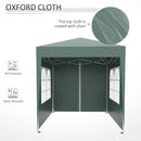 Outsunny 2mx2m Green Pop Up Gazebo Party Tent Canopy Marquee with Storage Bag