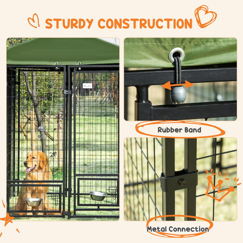 Pawhut outdoor covered dog box kennel cheap